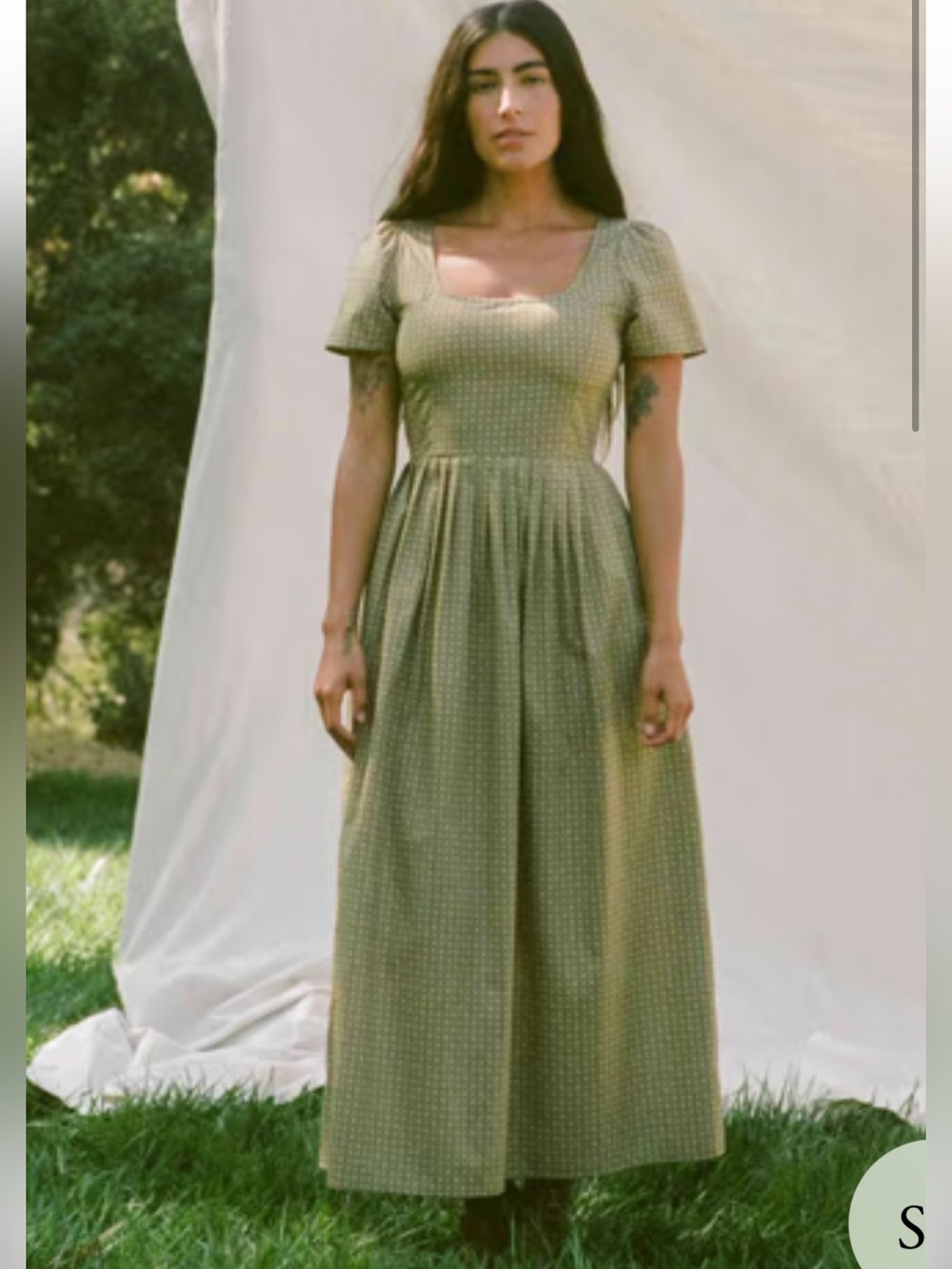 Christy Dawn The Scarlet Maxi Dress in Willow Daisy Dot 90s Inspired Cottagecore